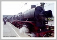 Steam engine in the Heidelberg Hauptbahnhof