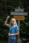 Kyle hiking the trail to Sterling Pond in Smugglers Notch (Cambridge) Vermont