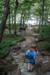 Kyle hiking the trail to Sterling Pond in Smugglers Notch (Cambridge) Vermont