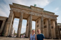 Suzanne and Kyle at Brandenburger Tor in Berlin