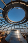 Inside the dome at the Reichstag building in Berlin