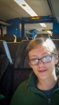 Kyle on the train to Trier in SaarbrÃ¼cken