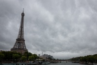 Eiffel Tower from Debilly Footbridge in Paris