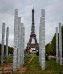 Eifel Tower from Champ du Mars park in Paris