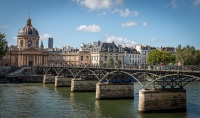 Pont des Artes and Institut de France In Paris