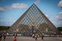 Louvre pyramid in Paris