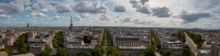 View from Arc de triomphe stairway in Paris