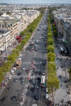 View from Arc de triomphe stairway in Paris