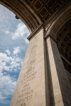 At the Arc de triomphe in Paris