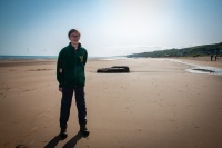 Kyle at Omaha Beach, Normandy