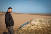 Paul on Omaha Beach, Normandy