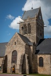 Ã‰glise Notre-Dame-de-l'Assomption in Sainte-MÃ¨re-Ã‰glise, Normandy, France