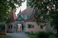 Burgtor in morning in Rothenburg