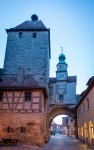 Markusturm u. RÃ¶derbogen at sunrise in Rothenburg