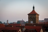 Early morning along the walls in Rothenburg