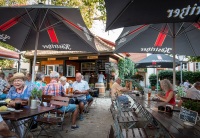 At KÃ¶stritzer "Zum gÃ¼ldenen Rade" biergarten in Erfurt