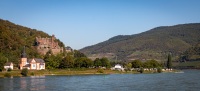 Reichenstein Castle in Trechtingshausen from Rhine Cruise