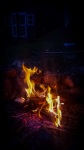 Campfire at our cabin in Long Lake, NY