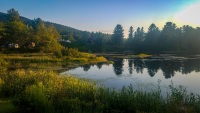 View from Long Lake Diner in Long Lake, NY