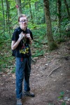 Kyle hiking Goodnow Mountain in Newcomb, NY