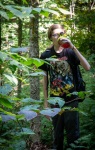 Kyle hiking Goodnow Mountain in Newcomb, NY