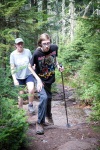 Suzanne and Kyke hiking Goodnow Mountain in Newcomb, NY