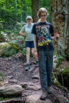 Suzanne and Kyke hiking Goodnow Mountain in Newcomb, NY