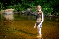 Kyle at Buttermilk Falls in Long Lake, NY