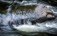 At Buttermilk Falls in Long Lake, NY