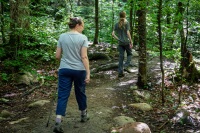 Kyle and Suzanne hiking Coney Mountain in Tupper Lake, NY