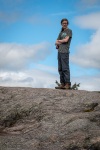 Kyle hiking Coney Mountain in Tupper Lake, NY