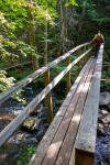 Mick Timony hiking along the OK Slip Falls train in Indian Lake NY