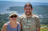 Paul and Suzanne on Mt. Battie in Camden ME