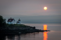 Sunrise at Curtis Island Light in Camden Maine