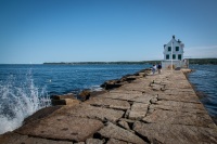 At the Rockland Breakwater