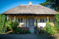Gardener's Cottage at Den Gamle By Open-Air Museum in Aarhus Denmark
