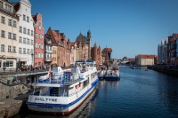 Motlawa River embankment in Gdansk