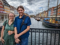 Suzanne and Paul in Nyhavn in Copenhagen