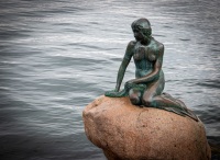 Little Mermaid statue in Copenhagen