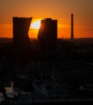 Sunrise on Voyager of the Seas sailing into Klaipeda