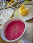 At lunch in Plunge Lithuania