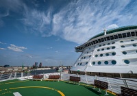 Voyager of the Seas saiing away from Klaipeda