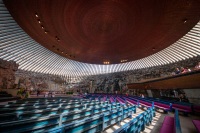 At Temppeliaukio Church (Church in the Rock) in Helsinki
