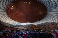 At Temppeliaukio Church (Church in the Rock) in Helsinki