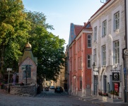 Along Pikk Street in Tallinn