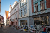 Along Pikk Street in Tallinn