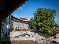 Along the city walls in Tallinn Along the city walls in Tallinn