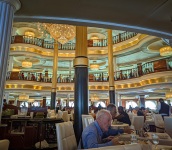 In the Main Dining Room on Voyager of the Seas in the Baltic Sea
