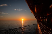 Sunset onboard Voyager of the Seas in the Baltic Sea
