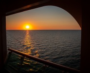 Sunset on Voyager of the Seas in the Baltic Sea